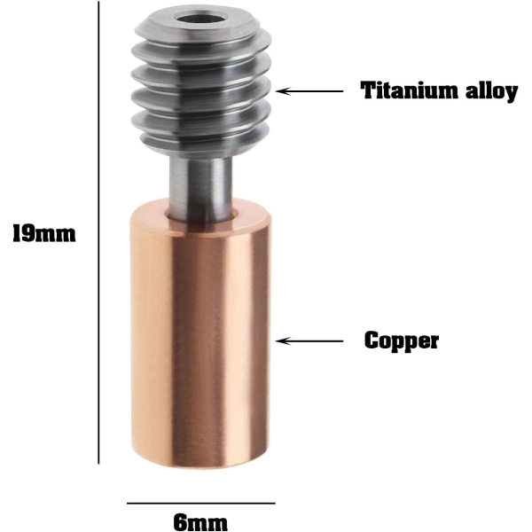 Bi metal heatbreak M6 19x6mm